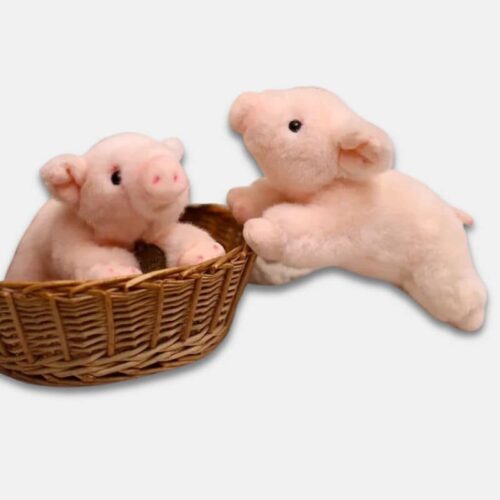 Peluche Cochon Allongé Adorable
