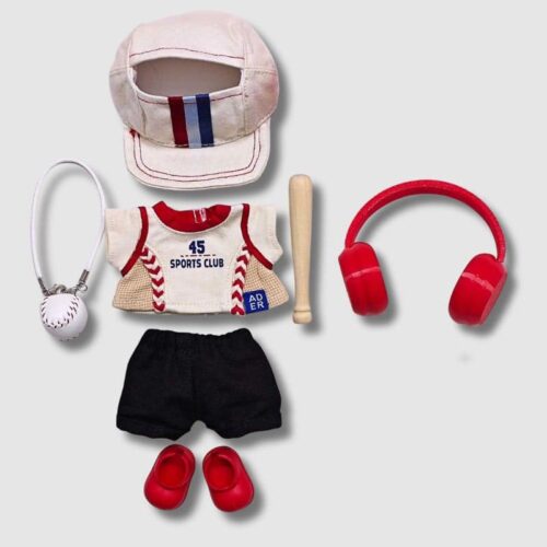 Kit Vêtements Et Accessoires Baseball Pour Peluche Labubu