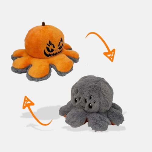 Peluche Halloween Citrouille Réversible