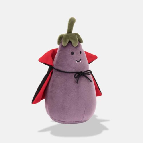 Peluche Halloween Aubergine Déguisée en Vampire