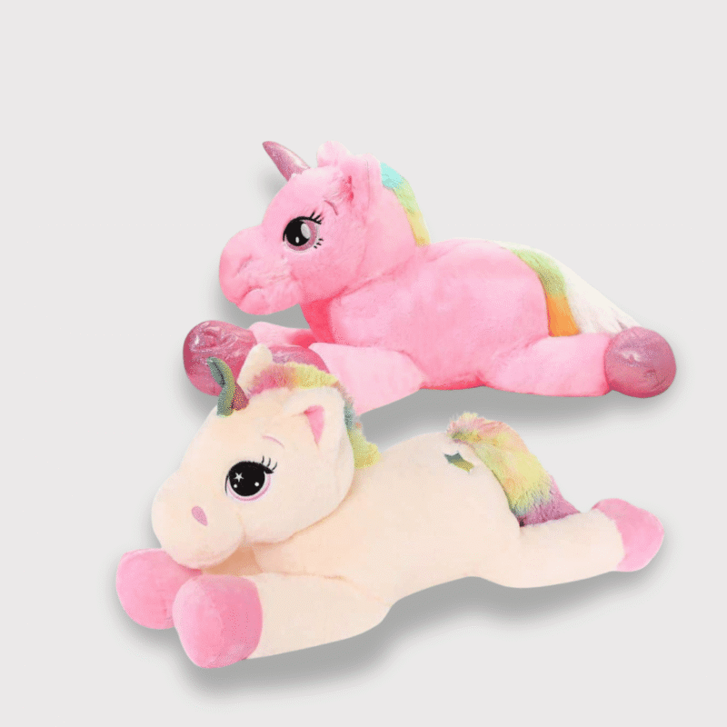 Doudou Gros Licorne Rose