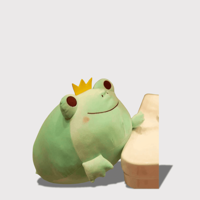 Doudou Grenouille Prince en Vert 35 cm