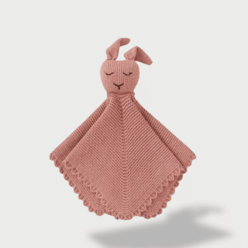 Doudou Plat Lapin en Crochet 23 cm