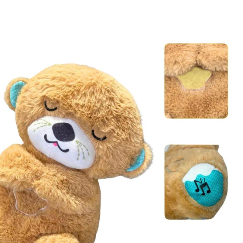 Doudou Loutre Bébé Marron Respire 30 cm – Image 2