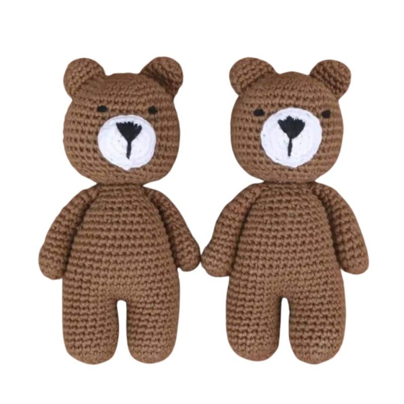 Doudou Crochet Ours Brun – Image 2