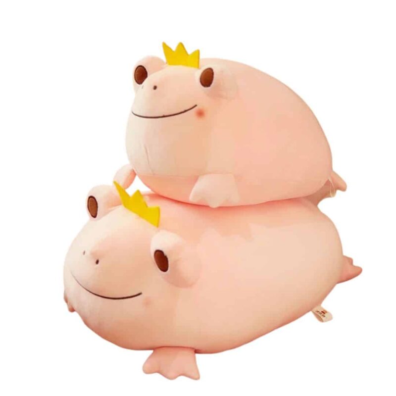 Doudou Grenouille Prince en Rose 35 cm – Image 3