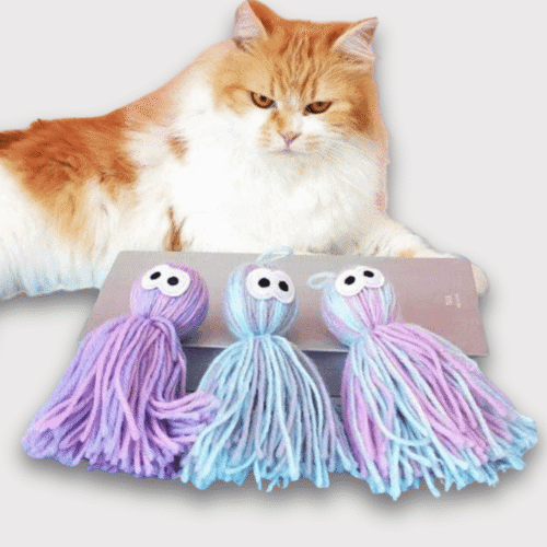 Doudou Poulpe Pour Chat 10 cm