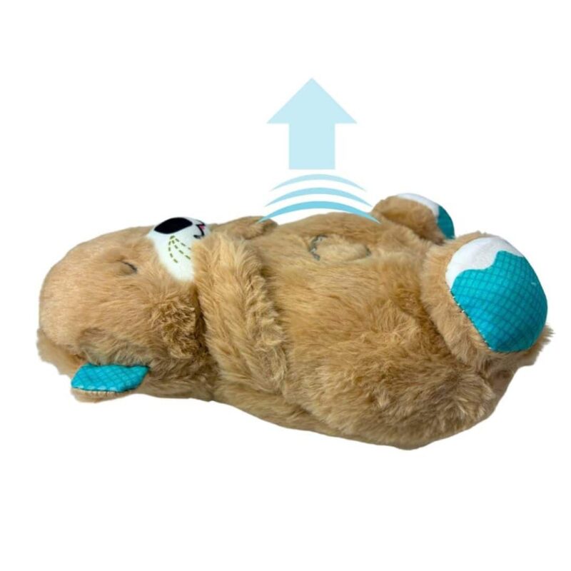Doudou Loutre Bébé Marron Respire 30 cm – Image 3