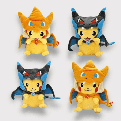 Doudou Pokemon Pikachu Déguisé en Dracaufeu
