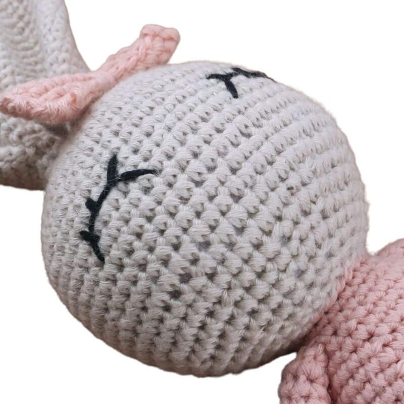 Doudou Crochet Lapin pour Fille 32 cm – Image 2