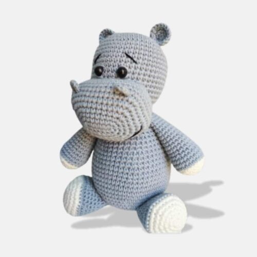 Peluche Tricot Hippopotame