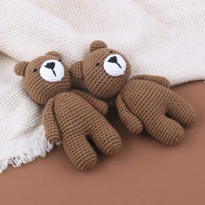 Doudou Crochet Ours Brun – Image 5