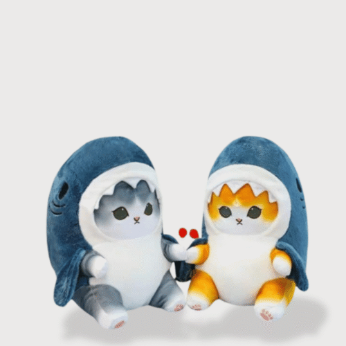 Doudou Chat en Déguisement de Requin Mignon